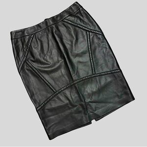 Lafayette 148 New York Leather skirt